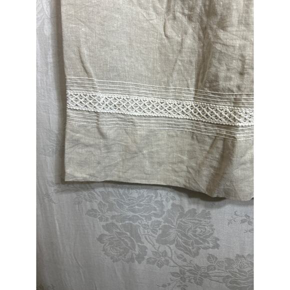 Handmade Tan Lace Crochet Maxi Skirt 1X - Picture 2 of 6